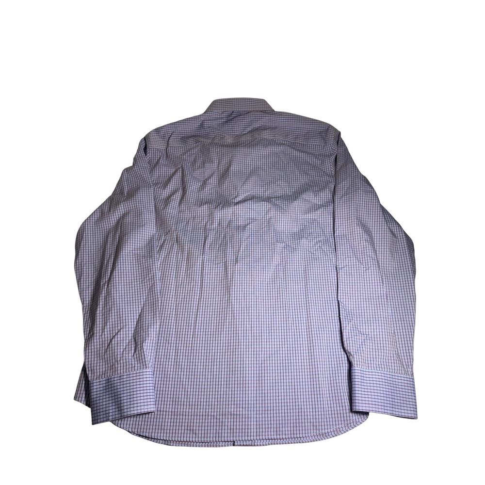 UNTUCKit Galloni WF Slim Fit Light Blue Red Check Dress Shirt Mens XL - Picture 6 of 6